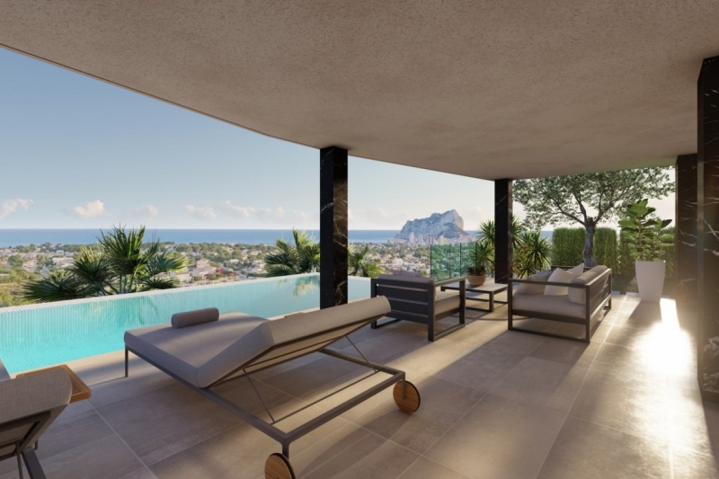 Modern Villa for sale in Calpe with wonderful panoramic views over the sea