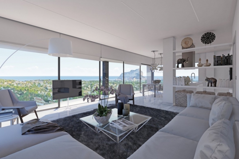 Modern Villa for sale in Calpe with wonderful panoramic views over the sea