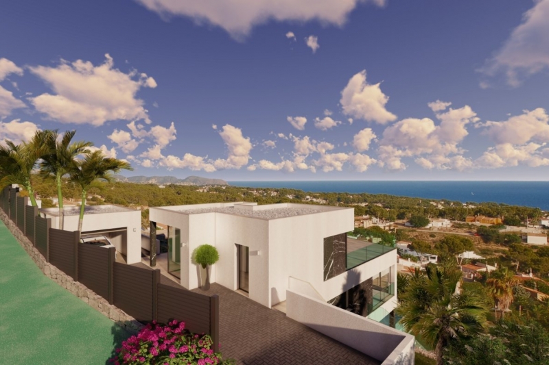 Moderne Luxusvilla zum Verkauf in Calpe mit Panorama-Meerblick